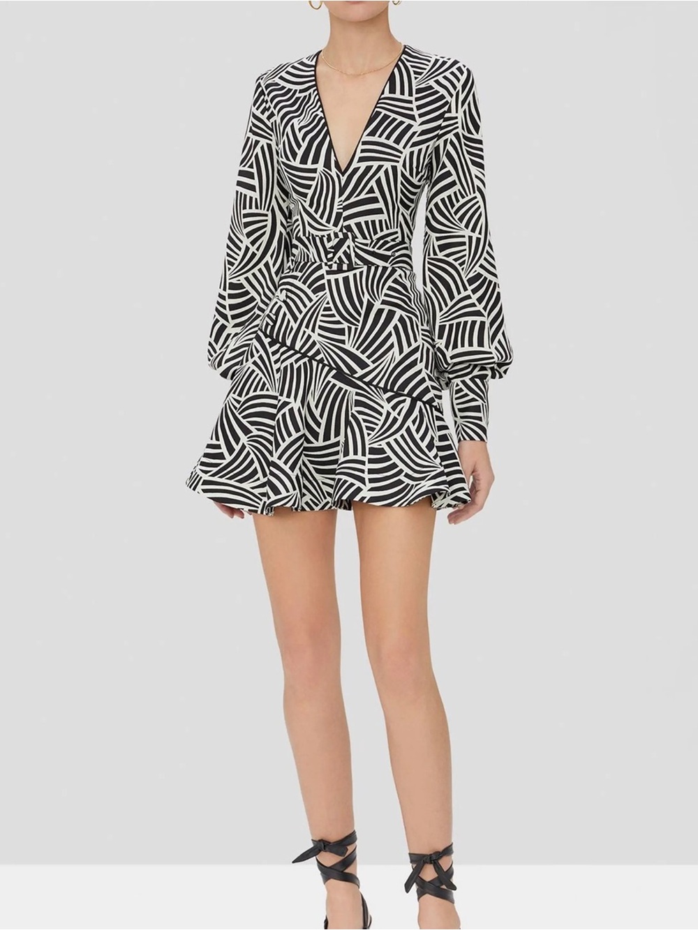 Alexis Amrei Animal Print Mini Dress Medium